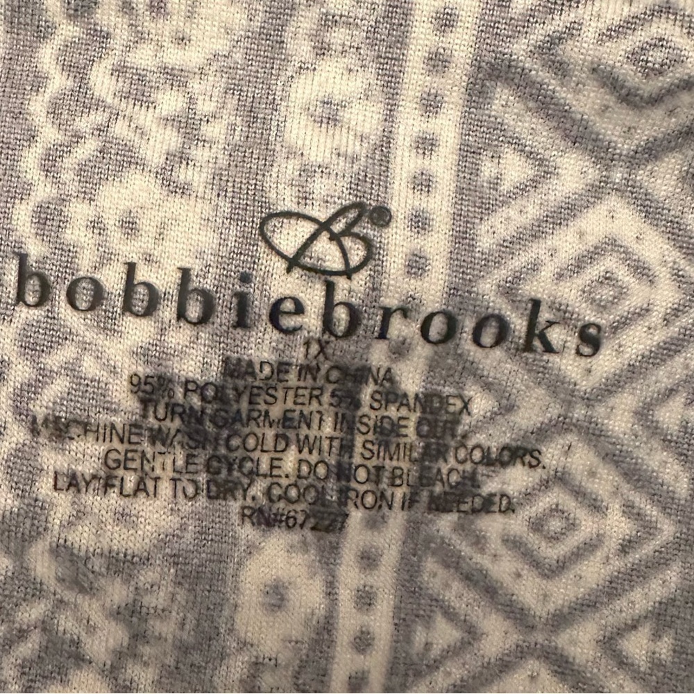 Bobbie Brooks Women’s Black and White Pattern Dress Size 1X - Picture 7 of 10